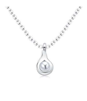 Tear Drop Silver Necklaces SPE-5738